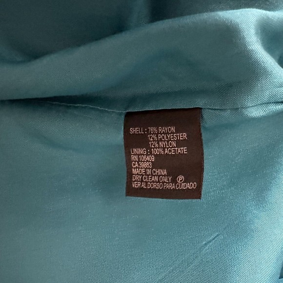 Antonio Melani Sleeveless Sheath Career Dress Turquoise Scoop Neck Size 10 - Picture 10 of 10